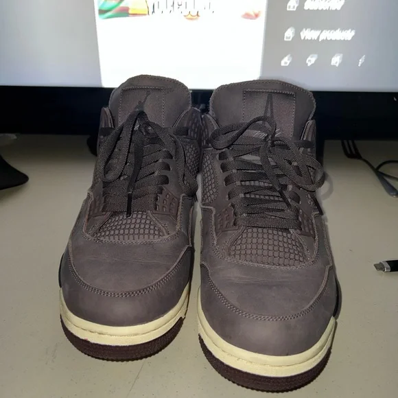 Jordan Sneakers in Dark Brown and Cream - Picture 1 of 4